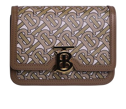Monogram Mini TB Bag, &pound;445, Handbags, Beige/White, Leather, Front view